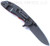 Rick Hinderer Knives XM-18 3.5" Slicer folding knife with thumb stud and flipper tab - shown open lock side.  Working Finish S45VN stainless steel plain edge blade.  Orange G-10 handle with Working Finish lock side.  Model KXM35SL.