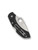 Spyderco Dragonfly 2 folding knife with thumb hole - shown closed pocket clip side.  Satin VG-10 stainless steel plain edge blade.  Black FRN handle.  Model C28PBK2.