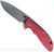 Rick Hinderer Knives XM-24 Spear Point folding knife with thumb stud and flipper tab - shown open presentation side.  Working Finish S45VN stainless steel plain edge blade.  Red G-10 handle with Battle Bronze lock side.  Model KXM40SPE.