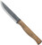 Condor Tool and Knife Narrowsaur fixed blade knife - shown out of sheath reverse.  1095 HC steel plain edge blade.  Wood handle.  Model CTK3971-4.22HC.