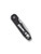 Spyderco Smock folding knife with thumb hole and flipper - shown closed pocket clip side.  Satin S30V stainless steel plain edge blade.  Black carbon fiber and G-10 laminate handle.  Model C240CFP.