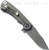 Rick Hinderer Knives Project X Clip Point folding knife with flipper tab - shown open lock side.  Working Finish S45VN stainless steel plain edge blade.  Translucent Green G-10 handle with Working Finish lock side.  Model KPXSPE.