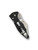 Spyderco Yojimbo 2 folding knife with thumb hole - shown closed pocket clip side.  Satin S30V stainless steel plain edge blade.  Black G-10 handle. Model C85GP2.