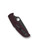 Spyderco Endela Sprint Run folding knife with thumb hole - shown closed pocket clip side.  Black PD#1 steel plain edge blade.  Burgundy FRN handle.  Model C243BGBKP.