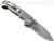 Demko Knives National Knives, LLC Exclusive MG AD-20 spear point folding knife with thumb stud - shown open pocket clip side.  Stonewash MagnaCut stainless steel plain edge blade.  Smooth titanium handle.