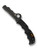 Spyderco Assist Rescue folding knife with thumb hole - shown open presentation side.  Black VG-10 stainless steel combo edge blade.  Black FRN handle.  Model C79PSBBK.