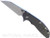 Rick Hinderer Knives Skinny XM-24 Wharncliffe folding knife with thumb stud and flipper tab - shown open presentation side.  Working Finish S45VN stainless steel plain edge blade.  Black G-10 handle with Working Finish lock side.  Model KXM40SKWC.