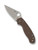 Spyderco Para 3 Sprint Run folding knife with thumb hole - shown open presentation side.  Stonewash 15V steel plain edge blade.  Brown FRN handle.  Model C223PBN15V.
For reference only.