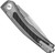 Zero Tolerance 0556 push button automatic knife - closed - pocket clip side.  Satin 3.35" MagnaCut stainless steel plain edge blade.  Titanium handle with black carbon fiber inlay.  Model 0556.