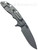 Rick Hinderer Knives XM-18 Skinny Slicer with thumb stud and flipper tab - shown open lock side.  Working Finish Magnacut stainless steel, hollow ground, plain edge blade.  Translucent Green G-10 handle with Working Finish lock side. 
