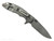 Rick Hinderer Knives XM-18 Skinny Slicer with thumb stud and flipper tab - shown open lock side.  Working Finish Magnacut stainless steel, hollow ground, plain edge blade.  Red G-10 handle with Working Finish lock side. 