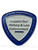 Spyderco 2025 Challenge Coin - reverse shown.  Blue and White Enamel finish.  Model COIN2025.
