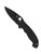Spyderco Manix 2 XL Salt folding knife with thumb hole - shown open presentation side.  Black DLC MagnaCut stainless steel plain edge blade. Black G-10 handle.  Model C95GMCBKP2.