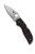 Spyderco Chaparral folding knife with thumb hole - shown open presentation side.  Satin CTS-XHP stainless steel plain edge blade. Red Fatcarbon carbon fiber handle.  Model C152CFRDP.