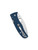 Spyderco Bodacious folding knife with thumb hole - shown closed pocket clip side.  Satin SPY27 stainless steel plain edge blade.  Cobalt Blue G-10 handle.  Model C263GPCBL.
