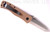 Emerson Knives CQC-7V SF folding knife with thumb disk and Emerson Wave opener - shown open pocket clip side.  Satin 154CM stainless steel, "V" ground, plain edge blade.  Tan G-10 handle.  Model CQC-7V-SF.