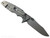 Rick Hinderer Knives Skinny Eklipse Slicer folding knife with flipper tab - shown open - lock side.  Working Finish 3.5" hollow grind MagnaCut stainless steel plain edge blade.  Black G-10 handle scale with Working Finish lock side.  Model KEK35SKSLHO