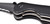 Emerson Knives Commander BTS folding knife with thumb disk and Emerson Wave opener - close up of lock shown.  Black 154CM stainless steel combo edge blade.  Black G-10 handle.  Model COMM-BTS.

