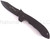 Emerson Knives CQC-8 BT folding knife with thumb disk and Emerson Wave opener - shown open presentation side.  Black 154CM stainless steel plain edge blade.  Black G-10 handle.  Model CQC-8-BT.