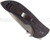 Emerson Knives Commander SF folding knife with thumb disk and Emerson Wave opener - shown closed pocket clip side.  Satin 154CM stainless steel plain edge blade.  Black G-10 handle.  Model COMM-SF.
