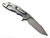 Rick Hinderer Knives XM-18 3.5" Harpoon Spanto folding knife with thumb stud and flipper tab - shown open lock side.  Stonewashed MagnaCut stainless steel plain edge blade.  Black G-10 handle with stonewash lock side.  Model KXM35HS.