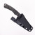 Tactile Knife Co Redhawk fixed blade knife - shown in sheath reverse.  Black Cerakote MagnaCut stainless steel plain edge blade.  Black Micarta handle.  Model 20-RK-MCBC-RMBL.