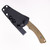 Tactile Knife Co Redhawk fixed blade knife - shown in sheath obverse.  Stonewashed MagnaCut stainless steel plain edge blade.  Green Micarta handle.  Model 20-RK-MC01-RMGR.