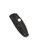 Spyderco Shaman Salt folding knife with thumb hole - shown closed pocket clip side.  Black MagnaCut stainless steel plain edge blade.  Black G-10 handle.  Model C229GMCBKP.