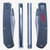 Tactile Knife Co Ranger slip joint folding knife with nail nick - shown 4 different angles - closed reverse, top view, back view, and closed obverse view.  Stonewashed MagnaCut stainless steel plain edge blade.  Titanium handle with red G-10 inlay.  Model 20-RAR-MCDB-TTBW.