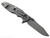 Rick Hinderer Knives Eklipse Spear Point folding knife with flipper tab and thumb stud - shown open lock side.  Working Finish S45VN stainless steel plain edge blade.  Black G-10 handle with Working Finish lock side.  Model KEK35SPE.