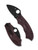 Spyderco Meerkat Sprint Run folding knife with thumb hole - shown open presentation side and closed pocket clip side.  Black PD#1 steel plain edge blade.  Burgundy G-10 handle.  Model C64BGBKP.