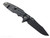 Rick Hinderer Knives Eklipse Spear Point folding knife with flipper tab and thumb stud - shown open lock side.  Battle Black S45VN stainless steel plain edge blade.  FDE G-10 handle with Battle Black lock side.  Model KEK35SPEDLC.