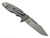 Rick Hinderer Knives Eklipse Skinny Fullered Harpoon Spanto folding knife with thumb stud and flipper tab - shown open lock side.  Stonewashed 3.5" MagnaCut stainless steel plain edge blade.  Red G-10 handle scale with Working Finish lock side.  Model KEK35SKHS.