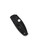 Spyderco Shaman Lightweight folding knife with thumb hole - shown closed pocket clip side.  Black CTS-BD1N stainless steel plain edge blade.  Black FRN handle.  Model C229PBBK.