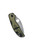 Spyderco Sage 5 folding knife with thumb hole - shown closed pocket clip side.  Satin CPM MagnaCut stainless steel plain edge blade.  Black - Yellow G-10 handle.  Model C123GPBKYLMC.