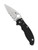 Spyderco Manix 2 folding knife with thumb hole - shown opened presentation side.  MagnaMax stainless steel combo edge blade.  Black G-10 handle.  Model C101GPS2.