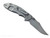 Rick Hinderer Knives Non Flipper XM-18 3.5" Bowie folding knife with thumb stud - shown open lock side.  Stonewashed MagnaCut stainless steel plain edge blade.  OD green G-10 handle with Bead Blast lock side.  Model KXM35NFBO.