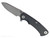 Rick Hinderer Knives Project X Sheepsfoot folding knife with flipper tab - shown open presentation side.  Stonewash MagnaCut stainless steel plain edge blade.  Black G-10 handle with Working Finish lock side.  Model KPXSHF.