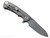 Rick Hinderer Knives Project X Sheepsfoot folding knife with flipper tab - shown open lock side.  Stonewash MagnaCut stainless steel plain edge blade.  Orange G-10 handle with Working Finish lock side.  Model KPXSHF.