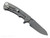 Rick Hinderer Knives Project X Sheepsfoot folding knife with flipper tab - shown open lock side side.  Stonewash MagnaCut stainless steel plain edge blade.  Blue - black G-10 handle with Working Finish lock side.  Model KPXSHF.