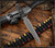 RMJ Tactical Nightshade Dagger - out of sheath obverse shown.  Tungsten Cerakote 3V steel plain edge blade.  Black G-10 handle scales.  Model K-NS-3V-TU-BK.