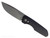 Pro-Tech Tactical Synapse 2 automatic knife with push button release - shown open presentation side.  Stonewash MagnaMax stainless steel plain edge blade.  "Herringbone" textured black aluminum handle.  Model VERO2105 MM.