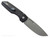 Pro-Tech Tactical Synapse 2 automatic knife with push button release - shown open pocket clip side.  Stonewash MagnaMax stainless steel plain edge blade.  "Herringbone" textured black aluminum handle.  Model VERO2105 MM.