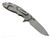 Rick Hinderer Knives XM-18 3.5" Spear Point folding knife with thumb stud and flipper tab - shown open lock side.  Stonewash MagnaCut stainless steel plain edge blade.  Orange G-10 handle with Working Finish lock side.  Model KXM35SPE.