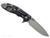 Rick Hinderer Knives XM-18 3.5" Spear Point folding knife with thumb stud and flipper tab - shown open lock side.  Stonewash MagnaCut stainless steel plain edge blade.  OD green G-10 handle with stonewash black DLC lock side.  Model KXM35SPEDLC.