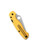 Spyderco Paramilitary 2 Lightweight Salt folding knife with thumb hole - shown closed pocket clip side.  Satin MagnaCut stainless steel plain edge blade.  Yellow FRN handle.  Model C81PYL2.