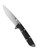 Spyderco Pathway fixed blade knife - shown out of sheath reverse.  Satin 9Cr18MoV stainless steel plain edge blade.  Black FRN handle.  Model FB59PBK.