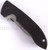 Emerson Knives Horseman SF folding knife with thumb disk and Emerson Wave opener - shown closed presentation side.  Satin 154CM stainless steel plain edge blade.  Black G-10 handle.  Model HRSM-SF.