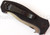 Emerson Knives Mini CQC-15 SF folding knife with thumb disk and Emerson Wave opener - shown closed pocket clip side.  Satin 154CM stainless steel plain edge blade.  Black G-10 handle.  Model M-CQC-15-SF.