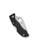Spyderco Ladybug 3 folding knife with thumb hole - shown closed reverse.  Satin VG-10 stainless steel plain edge blade.  Black FRN handle.  Model LBKP3.